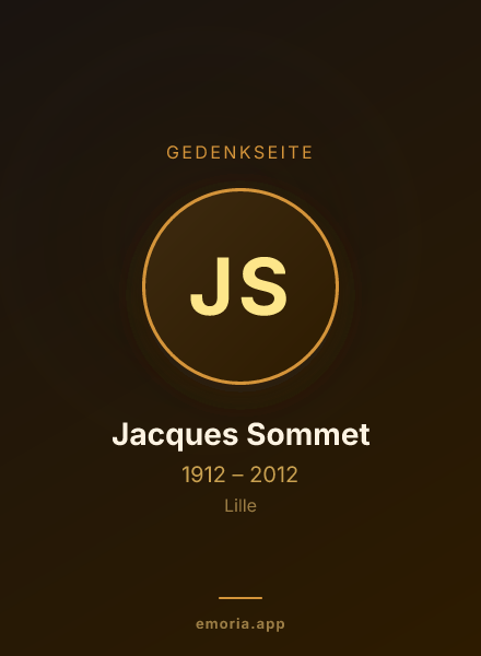 Gedenkportrait von Jacques Sommet