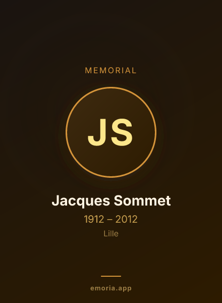 Memorial portrait of Jacques Sommet