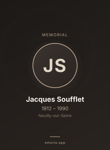 Memorial portrait of Jacques Soufflet
