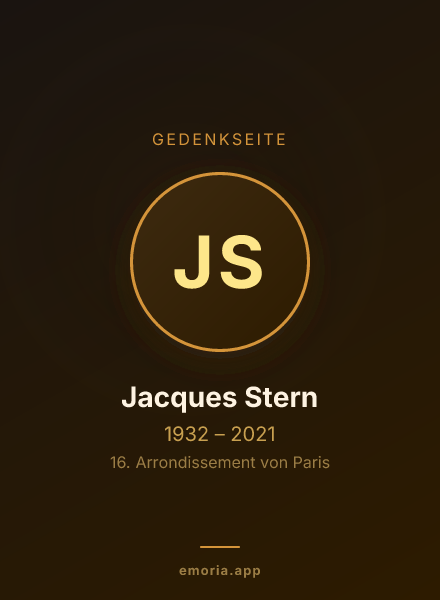 Gedenkportrait von Jacques Stern