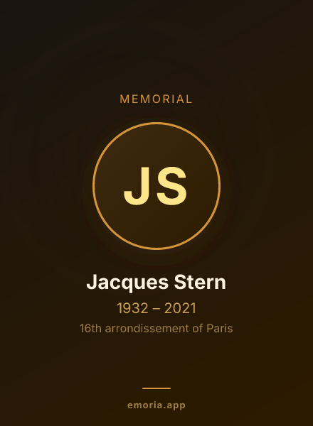 Memorial portrait of Jacques Stern