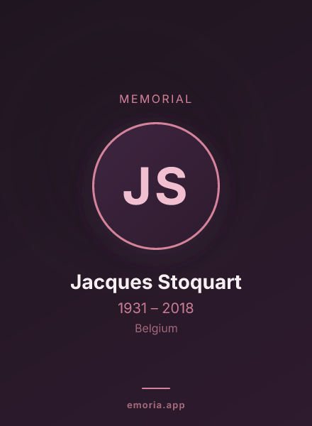 Memorial portrait of Jacques Stoquart