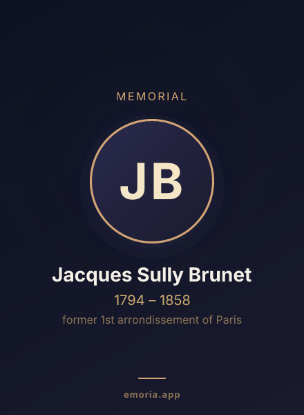 Memorial portrait of Jacques Sully Brunet