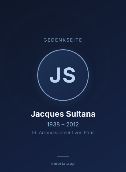 Gedenkportrait von Jacques Sultana
