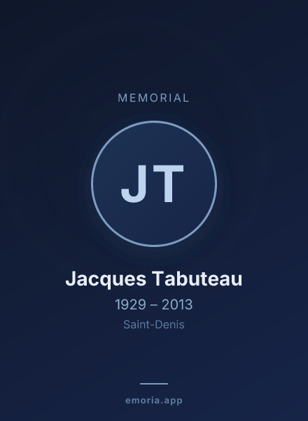 Memorial portrait of Jacques Tabuteau