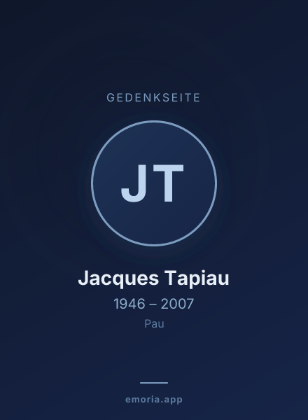 Gedenkportrait von Jacques Tapiau