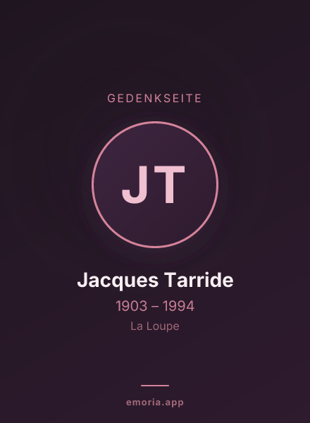 Gedenkportrait von Jacques Tarride