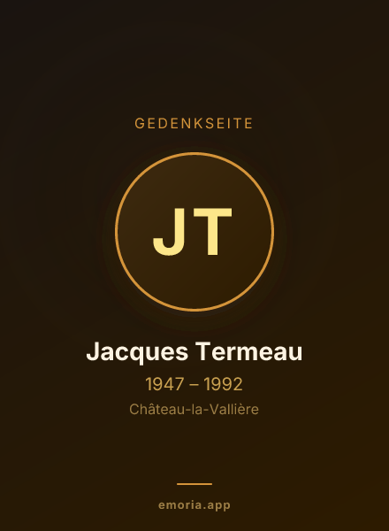 Gedenkportrait von Jacques Termeau