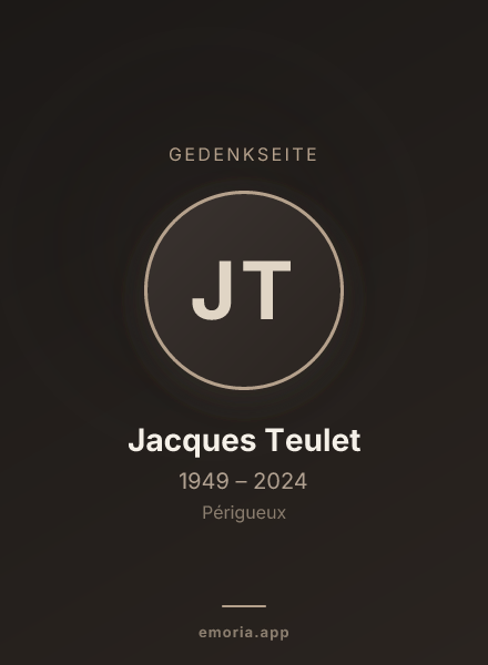 Gedenkportrait von Jacques Teulet