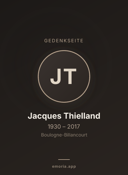 Gedenkportrait von Jacques Thielland