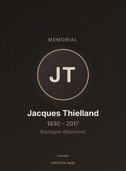Memorial portrait of Jacques Thielland