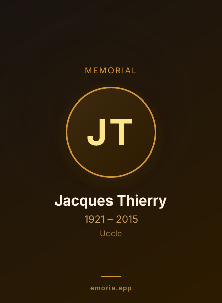 Memorial portrait of Jacques Thierry