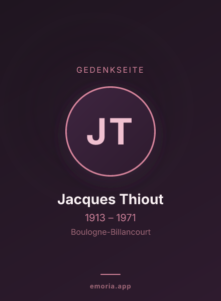 Gedenkportrait von Jacques Thiout