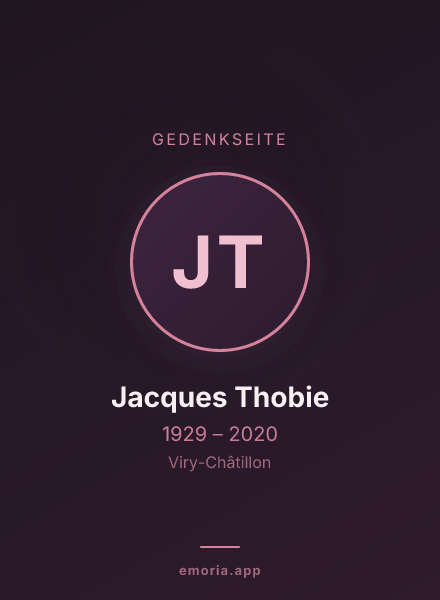 Gedenkportrait von Jacques Thobie