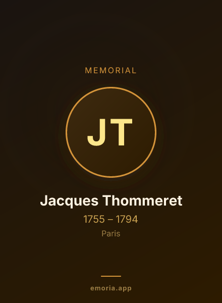 Memorial portrait of Jacques Thommeret