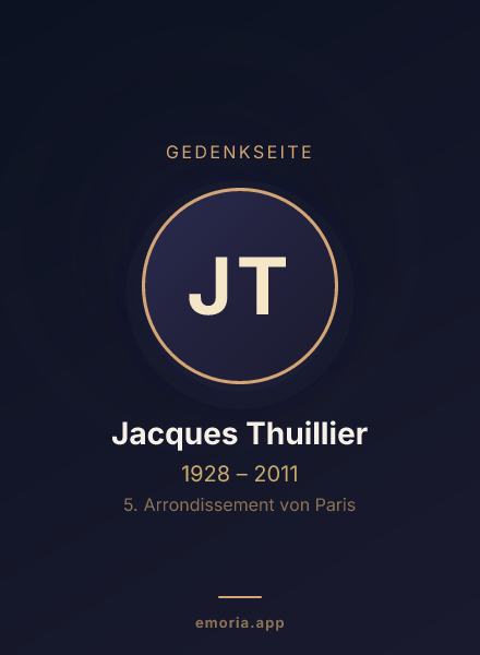 Gedenkportrait von Jacques Thuillier