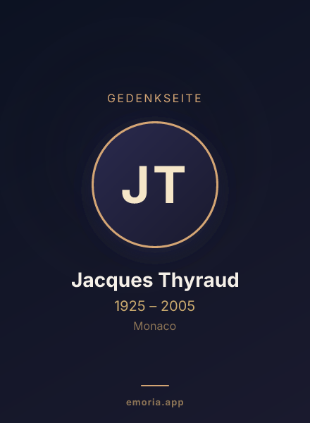 Gedenkportrait von Jacques Thyraud