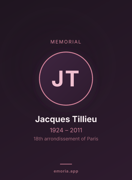Memorial portrait of Jacques Tillieu