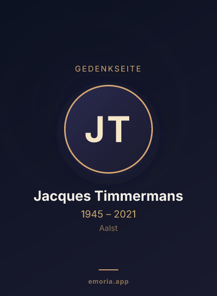 Gedenkportrait von Jacques Timmermans