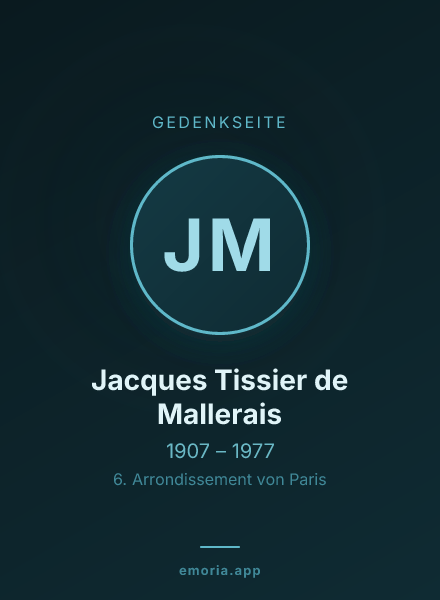 Gedenkportrait von Jacques Tissier de Mallerais