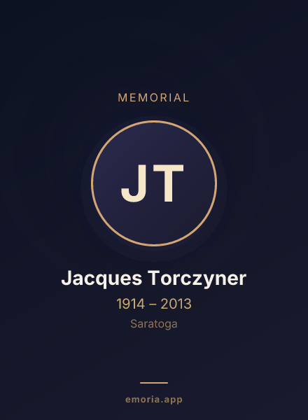 Memorial portrait of Jacques Torczyner