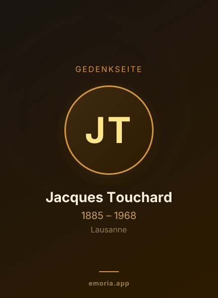 Gedenkportrait von Jacques Touchard