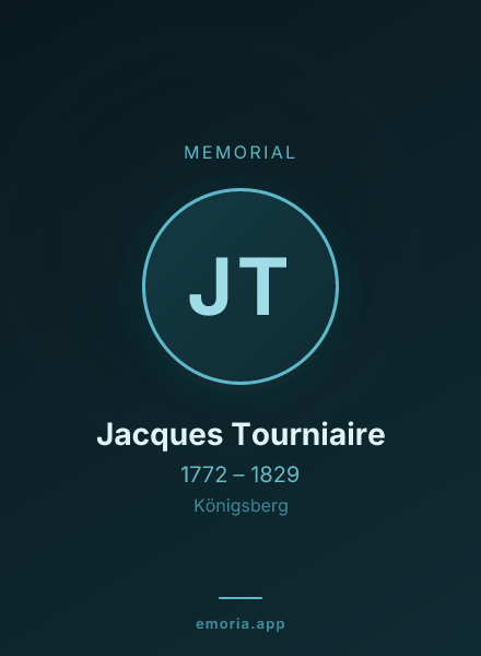 Memorial portrait of Jacques Tourniaire
