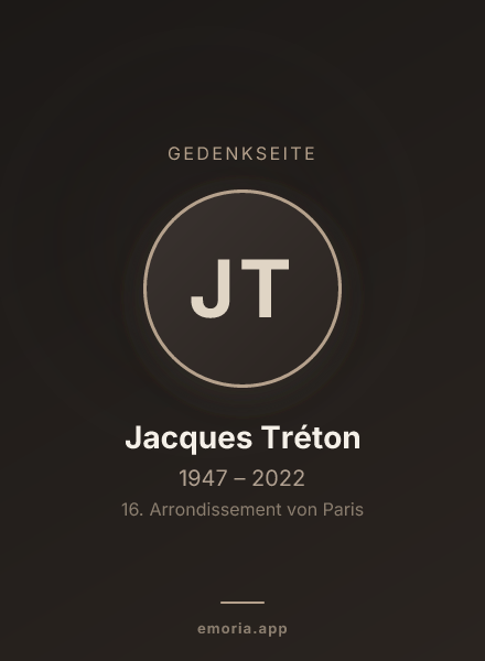 Gedenkportrait von Jacques Tréton