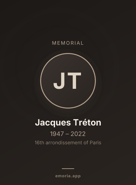 Memorial portrait of Jacques Tréton