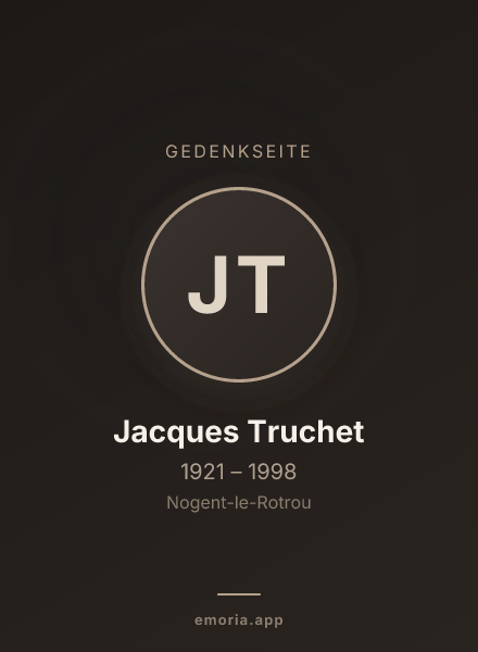 Gedenkportrait von Jacques Truchet