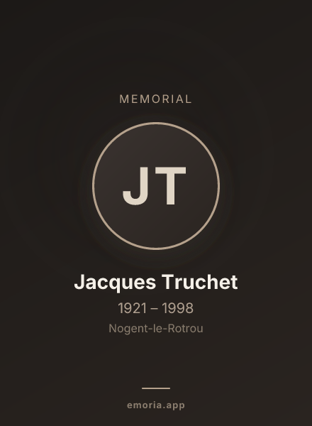 Memorial portrait of Jacques Truchet