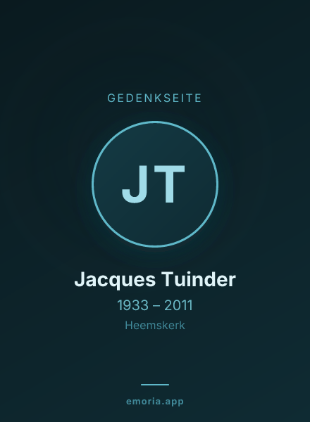Gedenkportrait von Jacques Tuinder