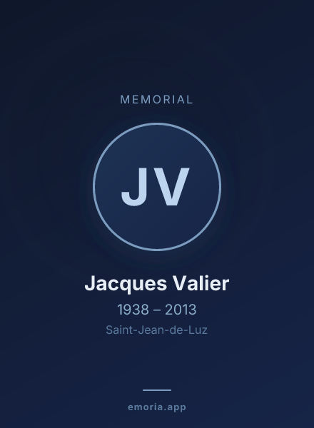 Memorial portrait of Jacques Valier