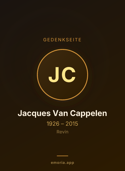 Gedenkportrait von Jacques Van Cappelen