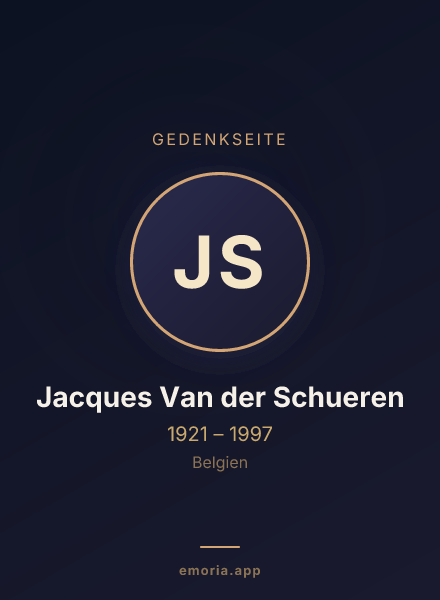 Gedenkportrait von Jacques Van der Schueren