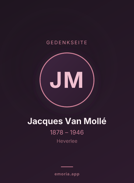 Gedenkportrait von Jacques Van Mollé
