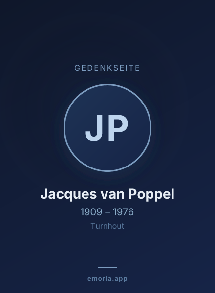 Gedenkportrait von Jacques van Poppel
