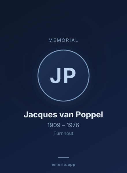 Memorial portrait of Jacques van Poppel