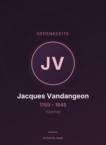 Gedenkportrait von Jacques Vandangeon