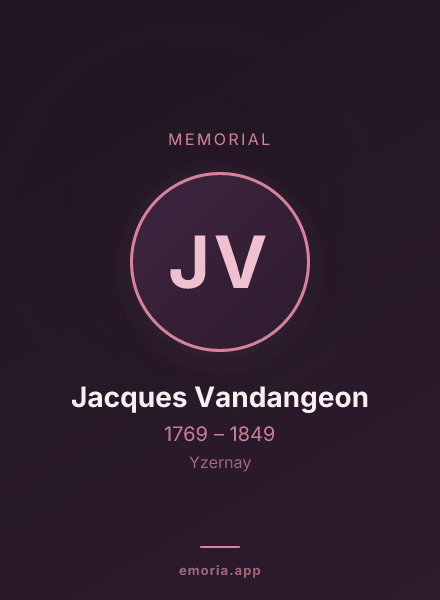 Memorial portrait of Jacques Vandangeon