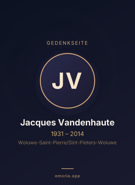 Gedenkportrait von Jacques Vandenhaute