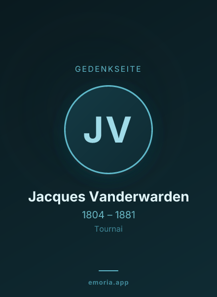 Gedenkportrait von Jacques Vanderwarden