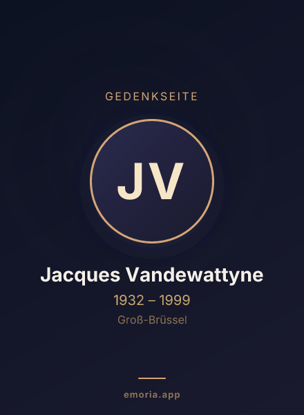 Gedenkportrait von Jacques Vandewattyne