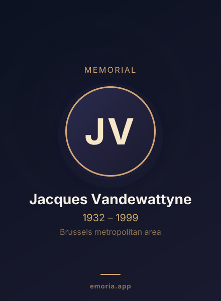 Memorial portrait of Jacques Vandewattyne