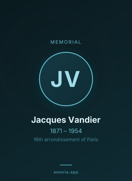 Memorial portrait of Jacques Vandier