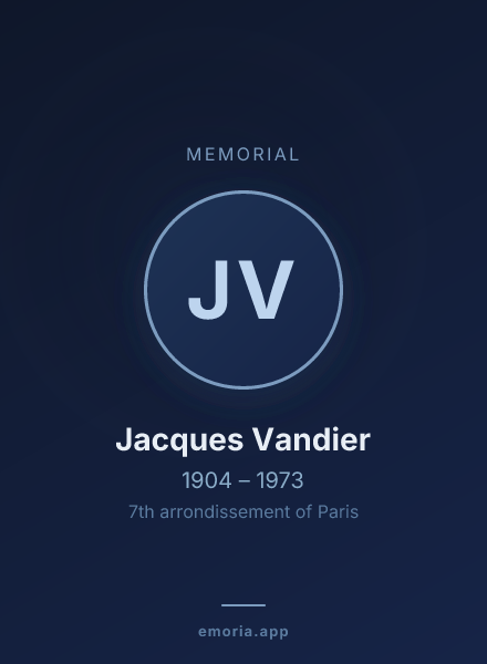 Memorial portrait of Jacques Vandier