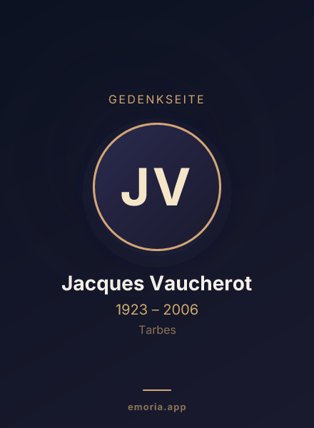Gedenkportrait von Jacques Vaucherot