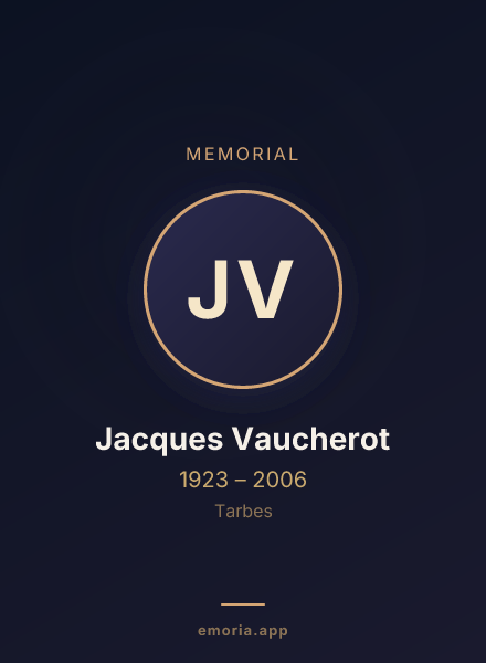 Memorial portrait of Jacques Vaucherot