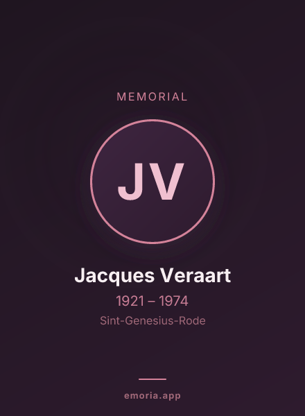 Memorial portrait of Jacques Veraart