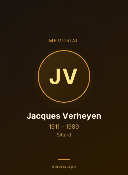 Memorial portrait of Jacques Verheyen